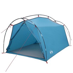 vidaXL Tunnelzelt 2 Personen Blau 185T Polyester mit PU-Beschichtung