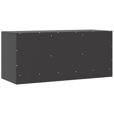 vidaXL TV-Schrank Schwarz 99x39x44 cm Stahl