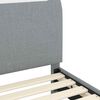 vidaXL Kinderbettgestell mit Kopfteil Hellgrau 80 x 160 cm Stoff