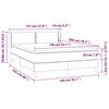 vidaXL Boxspringbett mit Matratze Hellgrau 140x200 cm Samt
