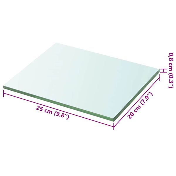 vidaXL Regalb&ouml;den 2 Stk. Glas Transparent 20x25 cm