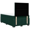 vidaXL Boxspringbett mit Matratze Dunkelgr&uuml;n 120x200 cm Samt