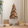 vidaXL Weihnachtsbaum mit Ständer Braun 90 cm Massivholz Teak
