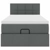 vidaXL Ottomane Bett mit Matratze & LEDs Dunkelgrau 80x200 cm Stoff