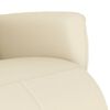 vidaXL Relaxsessel mit Fu&szlig;teil Creme Kunstleder