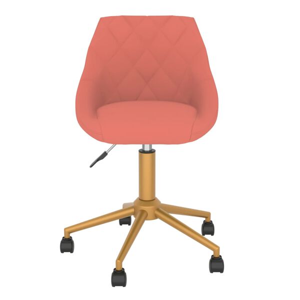 vidaXL Esszimmerst&uuml;hle 4 Stk. Drehbar Rosa Samt