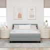 vidaXL Boxspringbett mit Matratze Hellgrau 140 x 190 cm Stoff