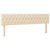 vidaXL Boxspringbett mit Matratze Creme 120x190 cm Stoff