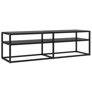 vidaXL TV-Schrank Schwarz 140x40x40,5 cm Hartglas