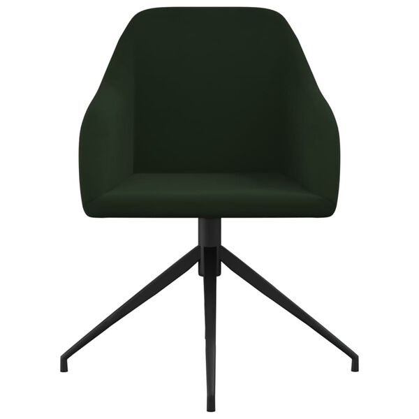vidaXL Esszimmerst&uuml;hle 2 Stk. Dunkelgr&uuml;n Samt