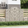 vidaXL Gabionen mit Hochbogen 18Stk. 200x50x160/180cm Verzinktes Eisen