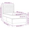 vidaXL Boxspringbett mit Matratze & LED Schwarz 90x200 cm Samt