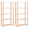 vidaXL Regale 5 B&ouml;den 2 Stk. 80&times;38&times;170 cm Kiefer Massivholz 250 kg