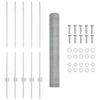 vidaXL Zaun mit Pfosten Silber 1 x 10 m Stahl