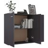 vidaXL Sideboard Hochglanz-Grau 105x30x75 cm Holzwerkstoff