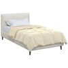 vidaXL Ganzjahresbettdecke Gepolstert Creme 155 x 220 cm Mikrofaser