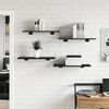 vidaXL B&uuml;cherregal-Bretter 8 Stk. Schwarz 60x30x1,5 cm Holzwerkstoff