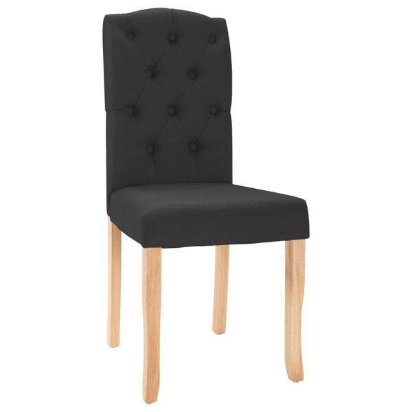 vidaXL Esszimmerst&uuml;hle 4 Stk. Schwarz Stoff