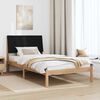 vidaXL Bettrahmen mit Kopfteil Braun 100 x 200 cm Massives Kiefernholz