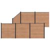 vidaXL zaunset 6 Stk. 965 x 186 cm WPC und Aluminium Braun