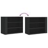 vidaXL Wandregal Schwarz 75x35x60 cm Holzwerkstoff