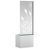 vidaXL Garten Sichtschutz-Leinwand Silber 50 x 140 cm Verzinkter Stahl