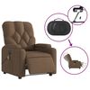vidaXL Massagesessel Elektrisch Braun Stoff