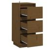 vidaXL Sideboards 2 Stk. Honigbraun 32x34x75 cm Massivholz Kiefer
