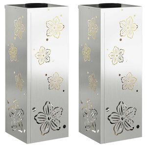 vidaXL Solar LED Weg Licht 2 pcs Galvanisiert Galvanisiert