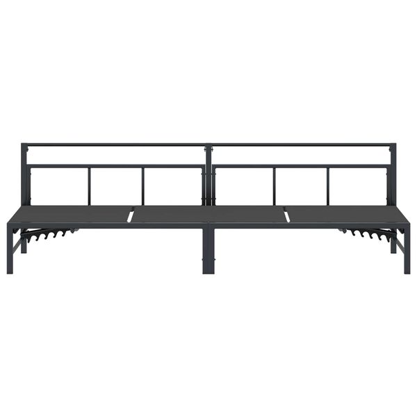 vidaXL Sonnenliege Schwarz 200 x 62 x 59,5 cm Textilene