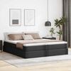 vidaXL Aufbewahrungsbett mit Matratze Schwarz 180 x 200 cm Kunstleder