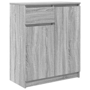 vidaXL Sideboard mit Schublade Grau Sonoma 71x35x84 cm Holzwerkstoff