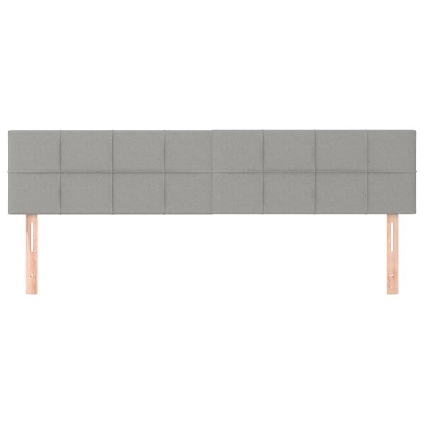 vidaXL Kopfteile Hellgrau 160x5x78/88 cm Stoff