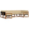 vidaXL Outdoor-Sofagarnitur mit Kissen 6 pcs Natur und Beige