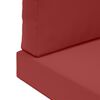 vidaXL Sofakissen f&uuml;r drau&szlig;en 3 pcs Weinrot Polyester