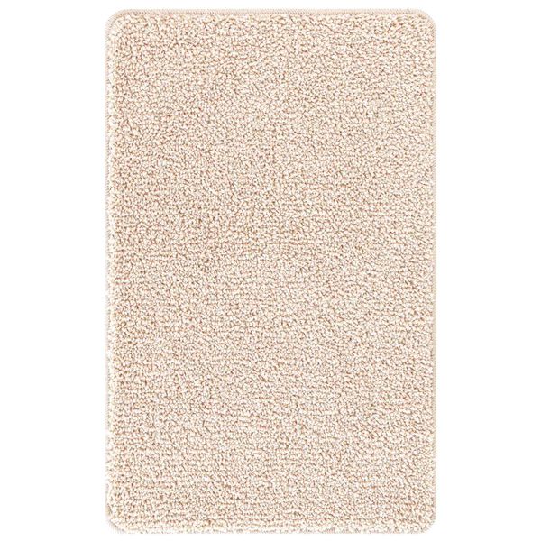 vidaXL Anti-Rutsch Badematten-Set 3 pcs Creme PP
