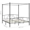 vidaXL Himmelbett-Gestell Schwarz Metall 180 x 200 cm