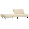 vidaXL Schlafsofa 2-Sitzer Creme Samt