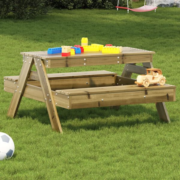 vidaXL Picknicktisch f&uuml;r Kinder 88x97x52 cm Impr&auml;gniertes Kiefernholz