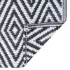 vidaXL Outdoor-Teppich ARAKIL Weiß und Schwarz 120x180 cm PP