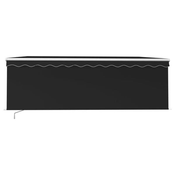 vidaXL Markise Manuell Einziehbar mit Rollo 4x3 m Anthrazit