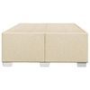 vidaXL Bettgestell ohne Matratze Creme 120x190 cm Stoff