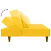 vidaXL Schlafsofa 2-Sitzer mit 2 Kissen und Fu&szlig;hocker Gelb Samt