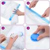 vidaXL Aufbewahrungstaschen 50 pcs Transparent und Blau 130 x 100 cm