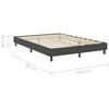 vidaXL Boxspring-Bettgestell Grau Stoff 140x200 cm