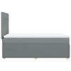 vidaXL Boxspringbett mit Matratze Hellgrau 100x200 cm Stoff