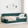 vidaXL Eckbettgestell mit Matratze Dunkelgr&uuml;n 90 x 190 cm Stoff