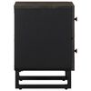 vidaXL Nachttisch Schwarz 40x33x46 cm Massivholz Mango