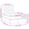 vidaXL Boxspringbett mit Matratze & LED Creme 120x190 cm Stoff