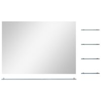 vidaXL Wandspiegel mit 5 Ablagen Silbern 80x60 cm